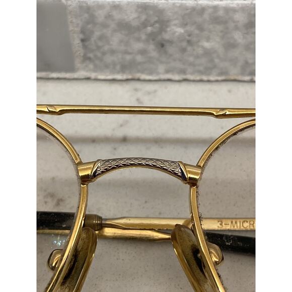 Fresco Men’s Eyeglasses 22K Gold Plated “F10” 3-Micron *FRAMES ONLY* - Picture 2 of 11